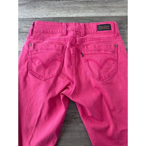 Levis 529 Curvy Skinny Leg Pink Denim Jeans Womens 6M W28 L32 Mid Rise Stretch - Picture 5 of 12